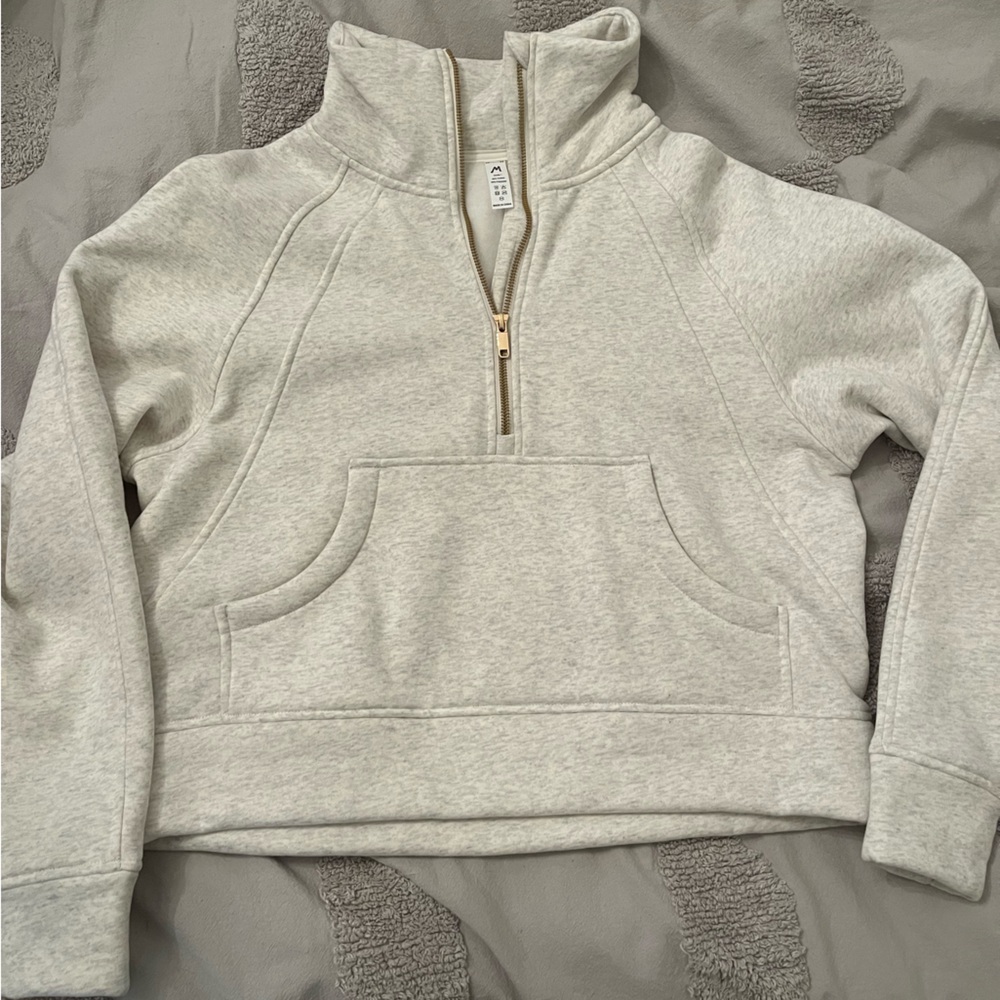 Gym People Half Zip Cropped Sweater